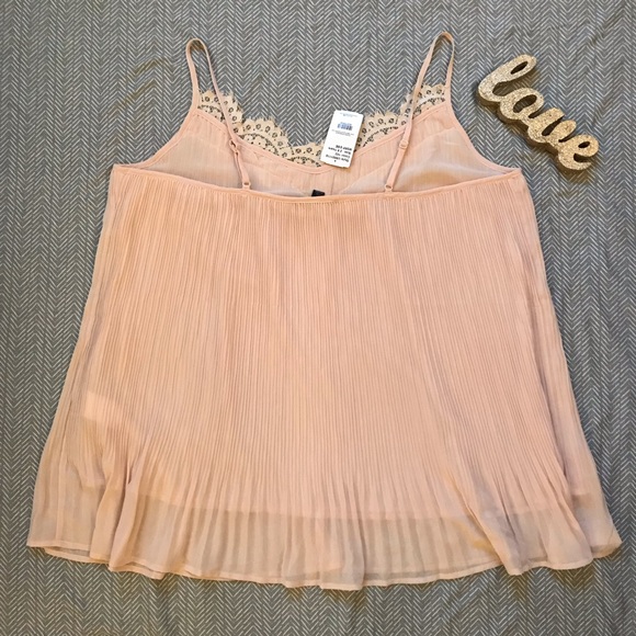 NWT Suzanne Betro Lacy Blush Pink Tank Top - Picture 2 of 5